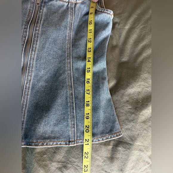 Nasty Gal Denim Corset and Baggy Jeans Set Womens 4 Loose Fit Y2K Baddie jnco - Picture 11 of 11